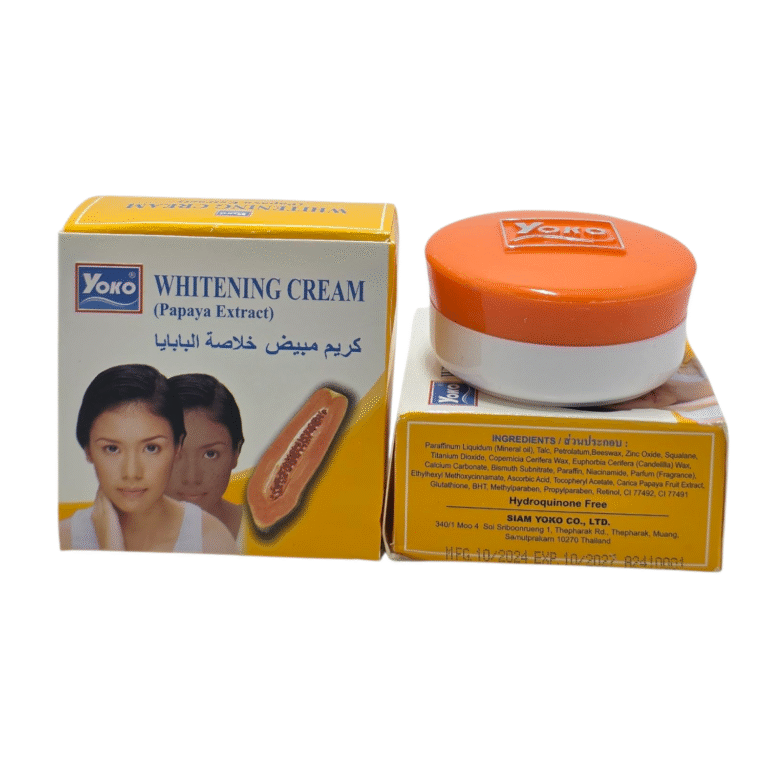 Yoko Papaya Skin Whitening Cream 4g made in Thailand for bright, smooth, and nourished skin
