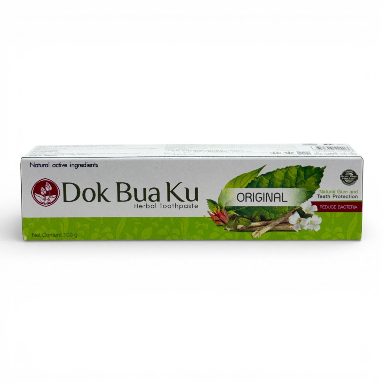 Dok-Bua-Ku-Sensitive-Herbal-Toothpaste-Original-100ml-1.jpg Dok Bua Ku Sensitive Herbal Toothpaste Original 100ml - Image 1