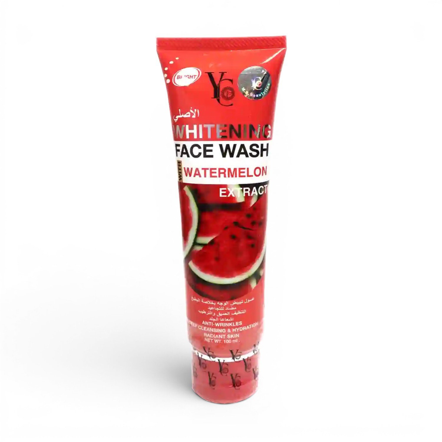Yc-Whitening-Face-Wash-with-Watermelon-Extract-100ml.jpg Yc Whitening Face Wash with Watermelon Extract 100ml - Image 1