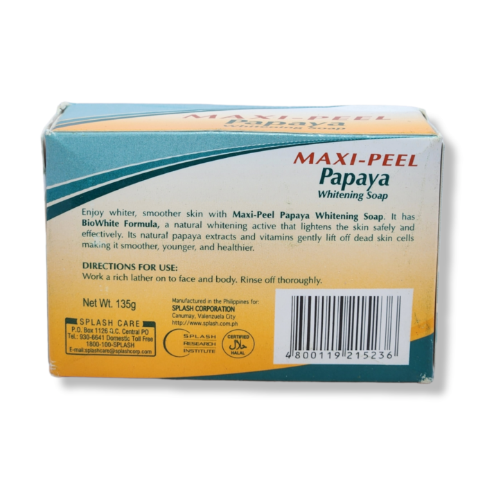 Maxipeel Papaya Whitening Soap with BioWhite Formula 135g