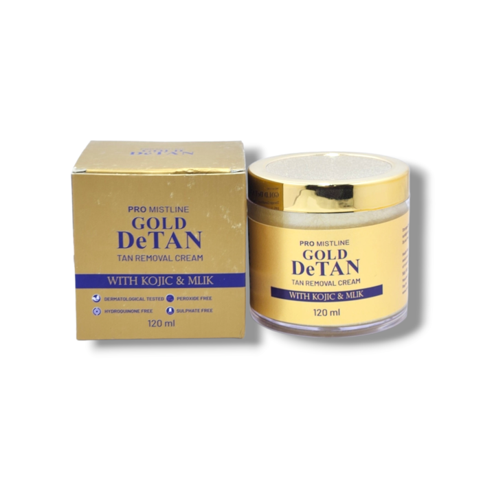 Mistline Gold De Tan Tan Removal Cream with Kojic and Milk 120ml