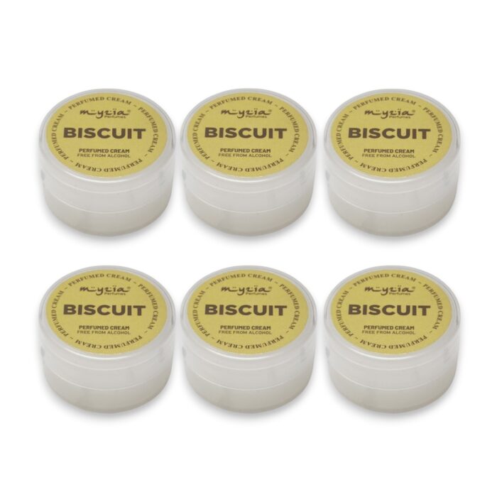 Myzia Biscuit Perfumed Cream 10g – Sweet, alcohol-free cream perfume in pocket-friendly size