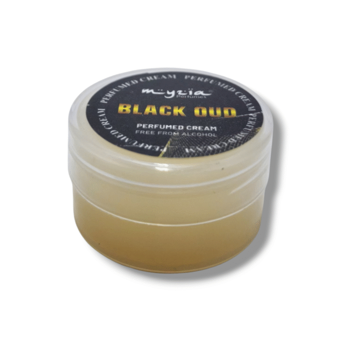 Myzia Black Oud Perfumed Cream 10g – Alcohol-free oriental oud cream perfume in pocket size