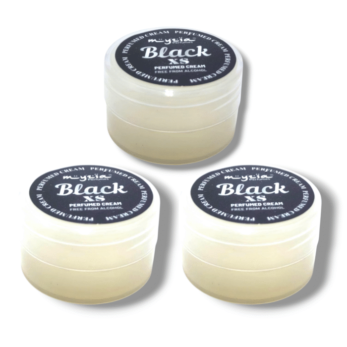 Myzia Black XS Perfumed Cream 10g – Long-lasting alcohol-free perfume cream with bold, luxury-inspired scent