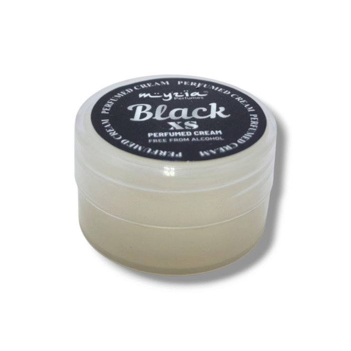 Myzia Black XS Perfumed Cream 10g – Long-lasting alcohol-free perfume cream with bold, luxury-inspired scent