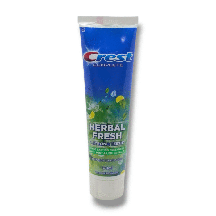 crest, crest complete, herbal toothpaste, crest herbal fresh, fluoride toothpaste, strong teeth toothpaste, mint lime toothpaste, fresh breath toothpaste, daily toothpaste, herbal mint toothpaste, enamel protection, natural freshness, cavity protection, crest germany, lime toothpaste, fluoride herbal paste, crest 100ml, oral care, herbal mouth cleanser, long lasting freshness