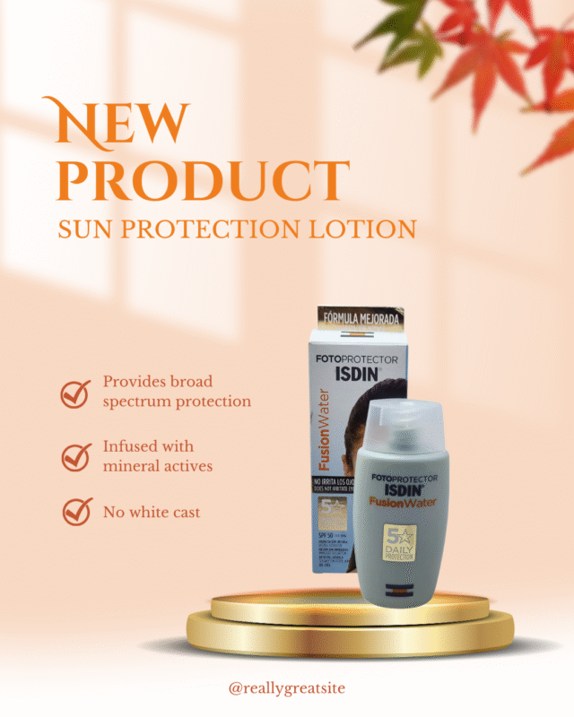 ISDIN Fotoprotector Fusion Water SPF 50 50ml – Lightweight Daily Sunscreen