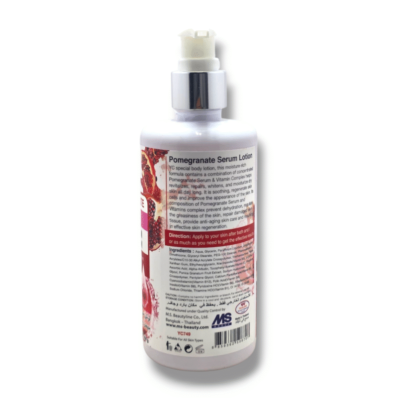YC Pomegranate Whitening & Repair Lotion 250g – Brightening Serum Body Moisturizer