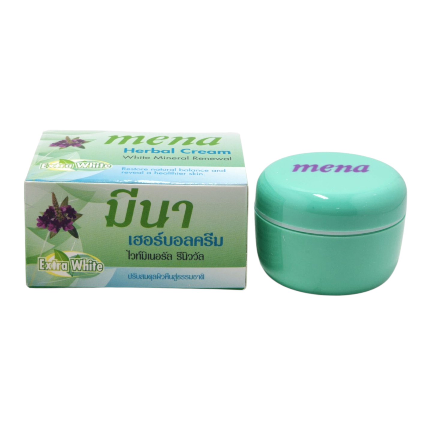 20250830_174918 Mena Extra White Mineral Whitening Cream 3g from Thailand for bright and even-toned skin