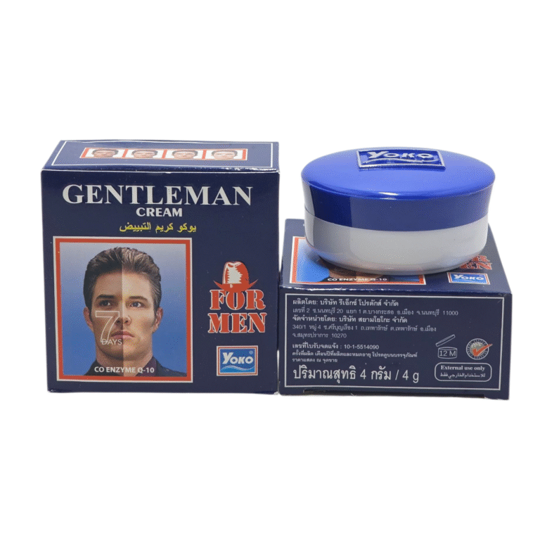 Yoko Gentleman Skin Whitening Cream For Men 4g made in Thailand for smooth, radiant, and hydrated skin