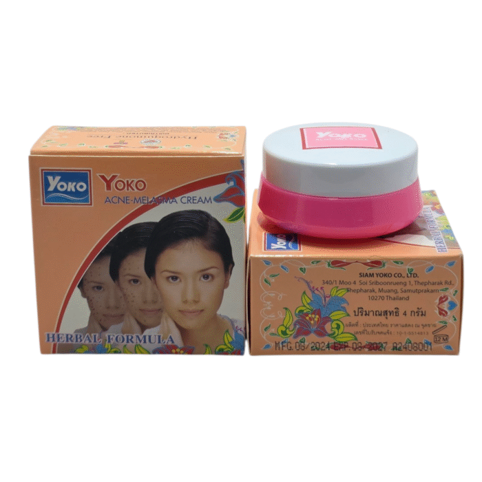 Yoko Acne-Melasma Herbal Formula 4g made in Thailand for clearer, healthier, and acne-free skin