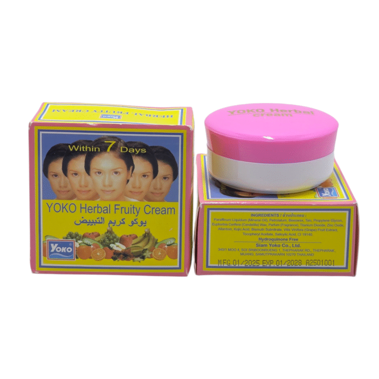 Yoko Herbal Fruity Cream 4g made in Thailand for bright, smooth, and nourished skin