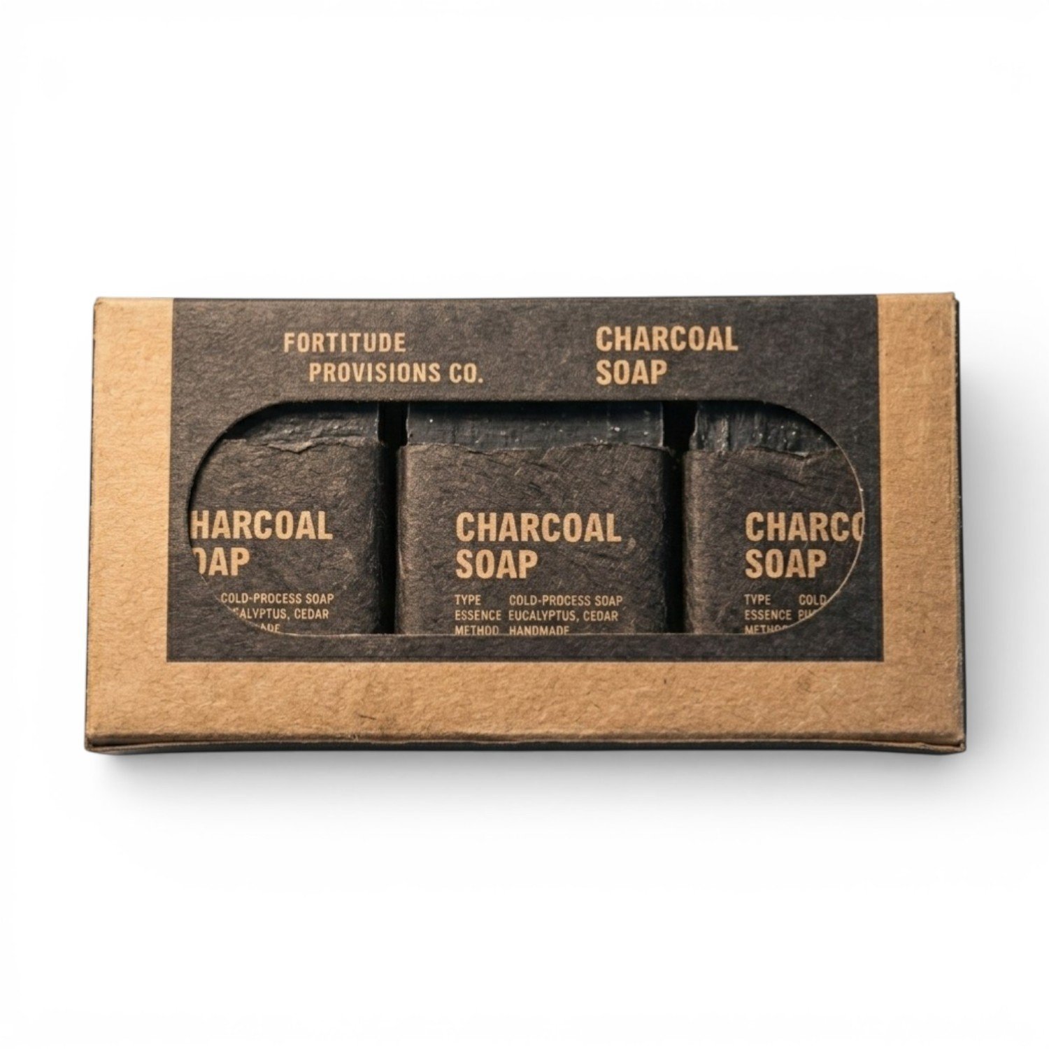 transparent-Photoroom-1-1.jpg Fortitude Provisions Co. Charcoal Soap (3x113Gm) - Image 1