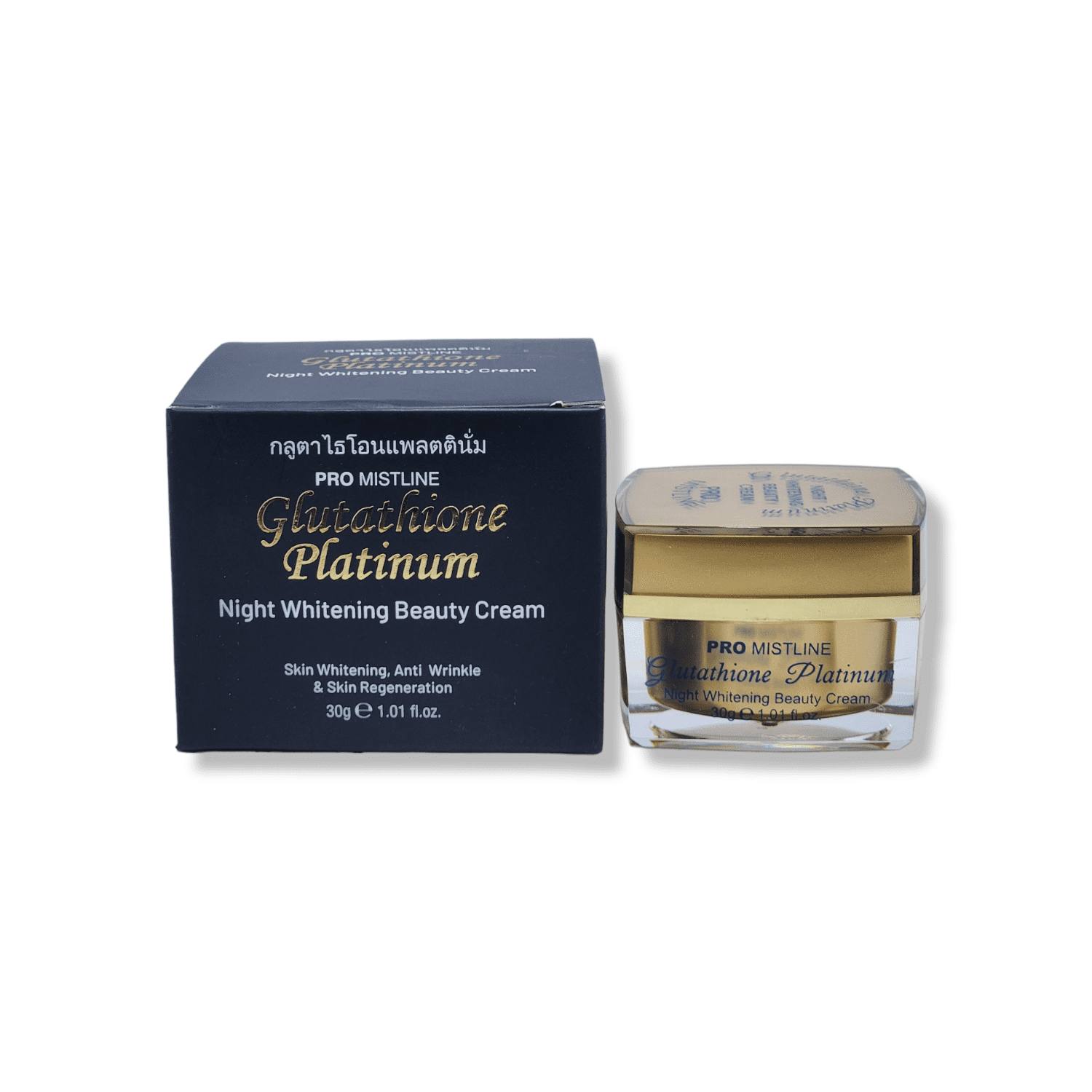 Pro Mistline Glutathione Platinum night whitening beauty cream 30g 12 Mistline Glutathione Platinum night whitening beauty cream 30g
