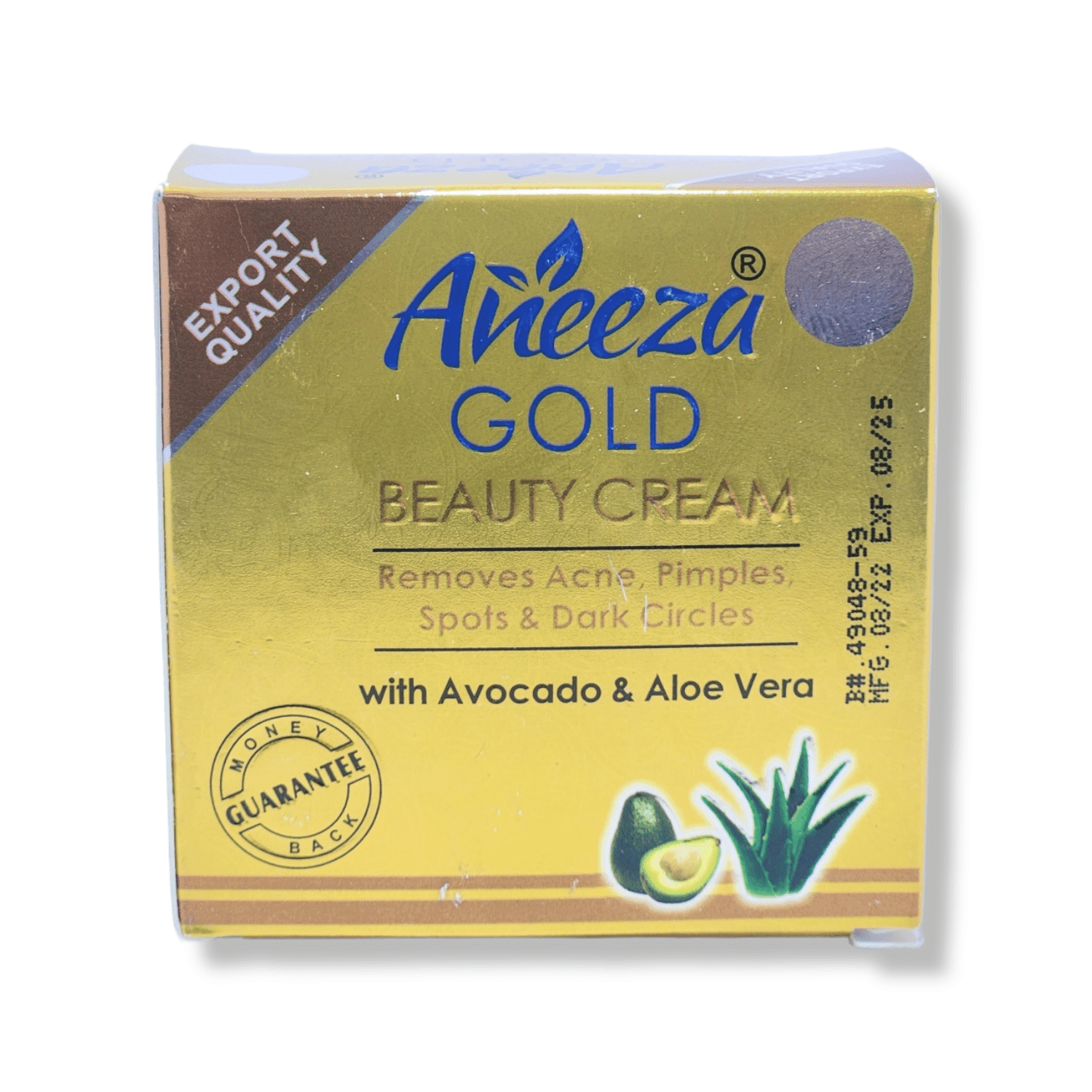 Aneeza Gold Beauty Cream with avocado and aloe vera 20g