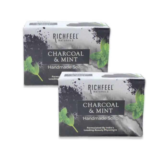 Richfeel Charcoal and Mint Soap 100g (Pack of 2)